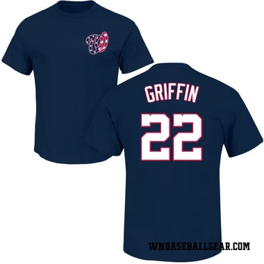 Navy Men's Foster Griffin Washington Nationals Roster T-Shirt -