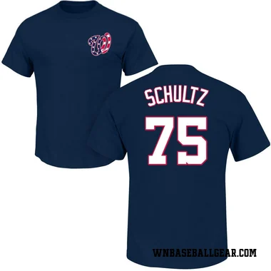 Navy Youth Paxton Schultz Washington Nationals Roster T-Shirt -