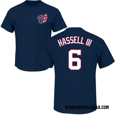 Navy Youth Robert Hassell III Washington Nationals Roster T-Shirt -